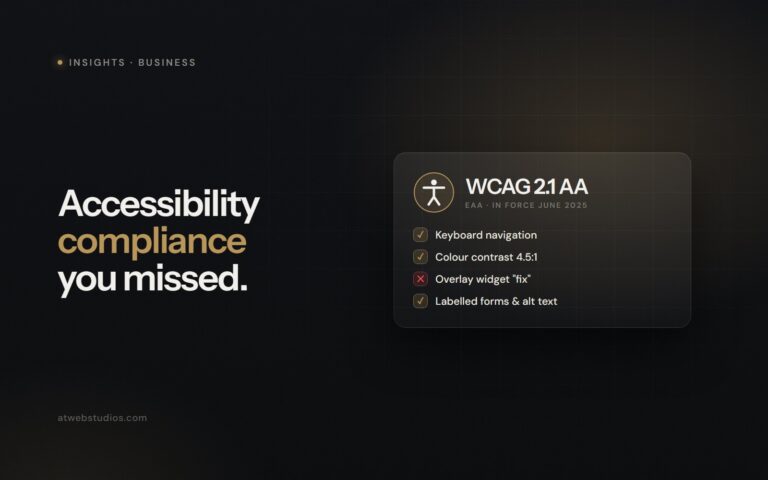 WCAG 2.1 AA accessibility checklist for European Accessibility Act website compliance